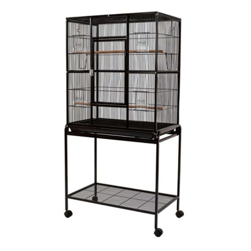 Large Bird Cage on Stand with Wheels (82 x 46 x 159cm) – Shop Playpens