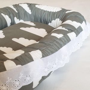 Baby Nest [Grey with White Clouds] (90 x 55 x 15cm) - Image 4