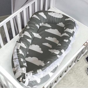Baby Nest [Grey with White Clouds] (90 x 55 x 15cm) - Image 2
