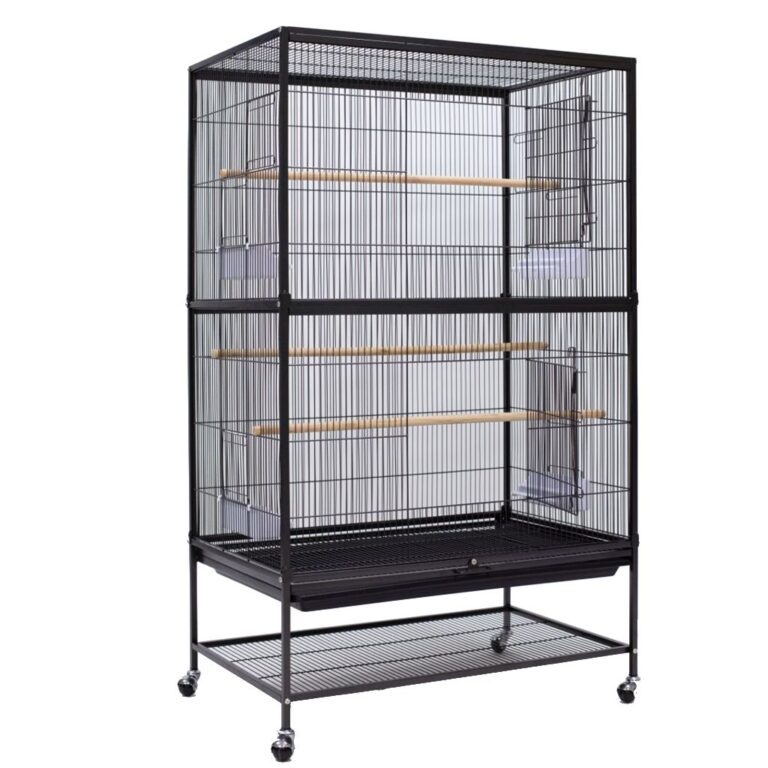 Medium Parrot Cage On Stand (76 x 46 x 109cm) Shop Playpens