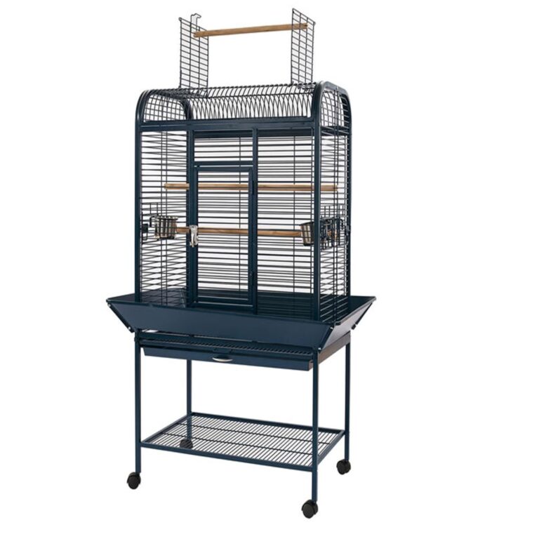 Parrot Cage on Stand with Catching Tray (85 x 54 x 148cm) Shop Playpens